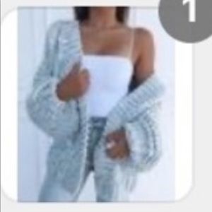 🆕PINKDIVA Solid Loose Knit Casual Cardigan